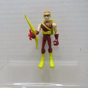 2004 DC Comics Teen Titans Bandi Figure Speedy 3.5" w/Backpack/Bow/Wrist Bow.